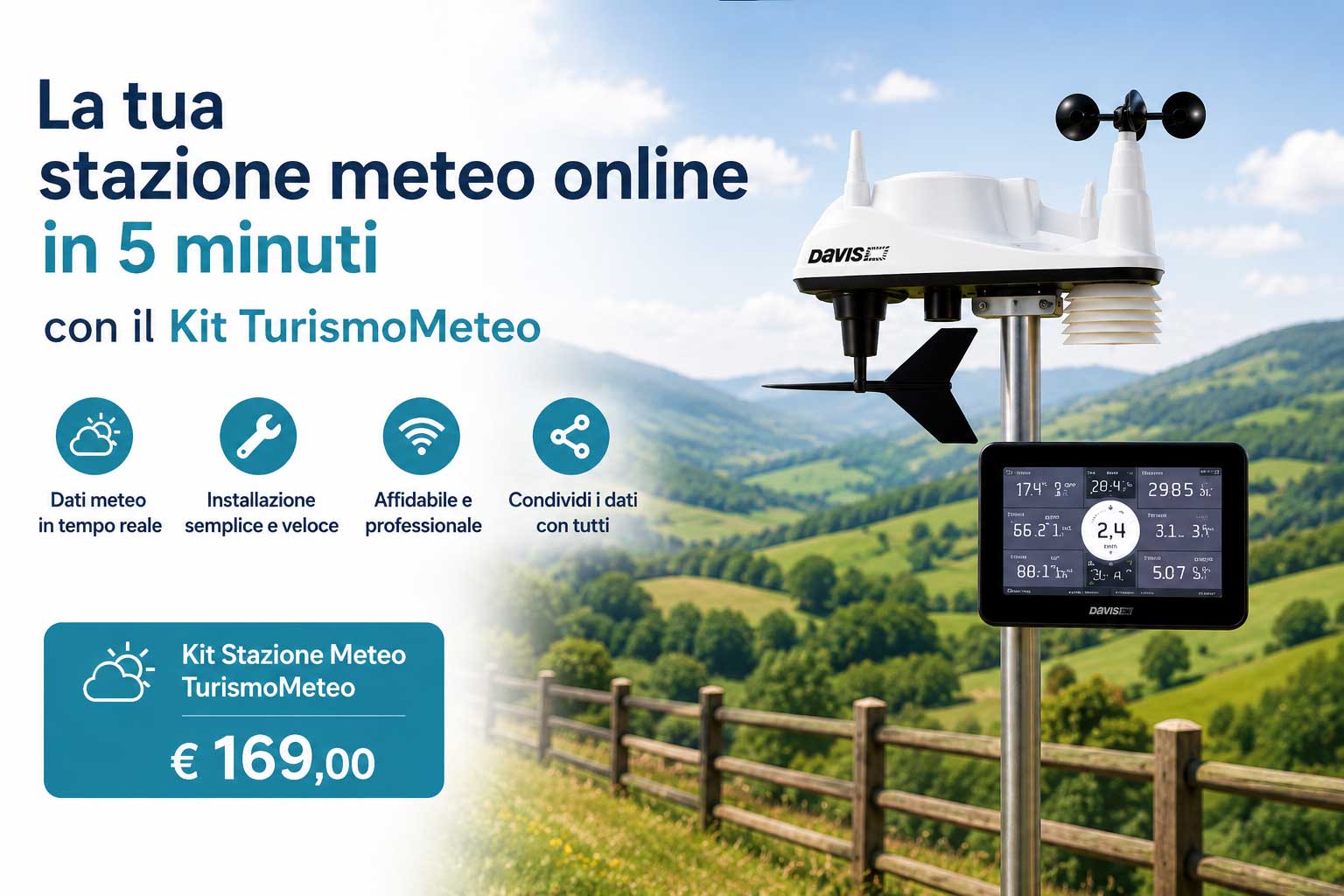 La tua stazione meteo online in 5 minuti con il Kit TurismoMeteo